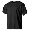 MFH US Short Sleeved T-Shirt With Sleeve Pockets Black 2 MFH US Short Sleeved T-Shirt With Sleeve Pockets Black -Military1st Shop 00121 Black 01