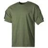 MFH US Short Sleeved T-Shirt With Sleeve Pockets OD Green 2 MFH US Short Sleeved T-Shirt With Sleeve Pockets OD Green -Military1st Shop 00121 OD Green 01