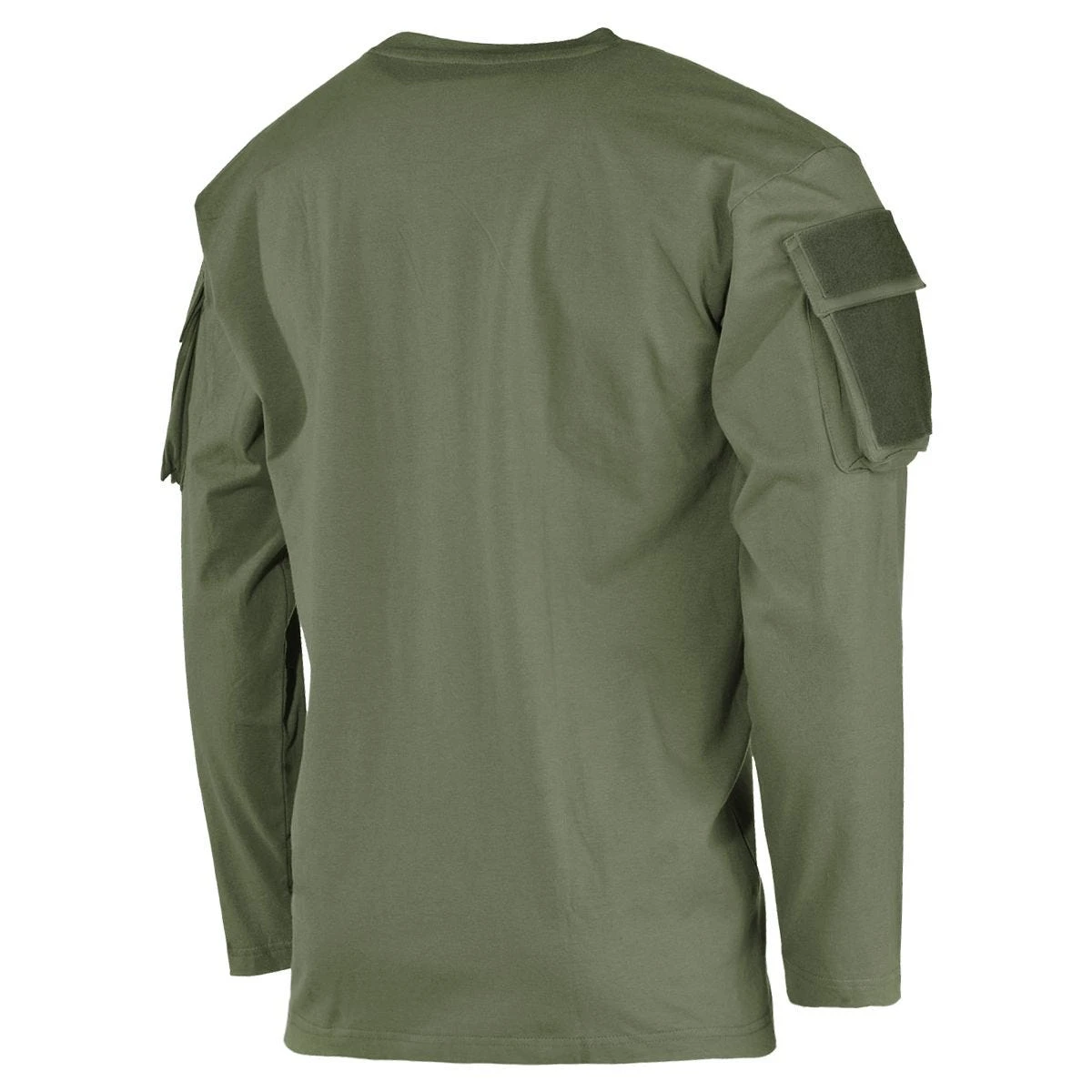 MFH US Long Sleeved T-Shirt With Sleeve Pockets OD Green 4 MFH US Long Sleeved T-Shirt With Sleeve Pockets OD Green - Image 2