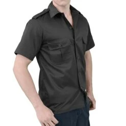 Surplus US Shirt Short Sleeve Black -Military1st Shop 06 3582 03 surplus us shirt black 33 1