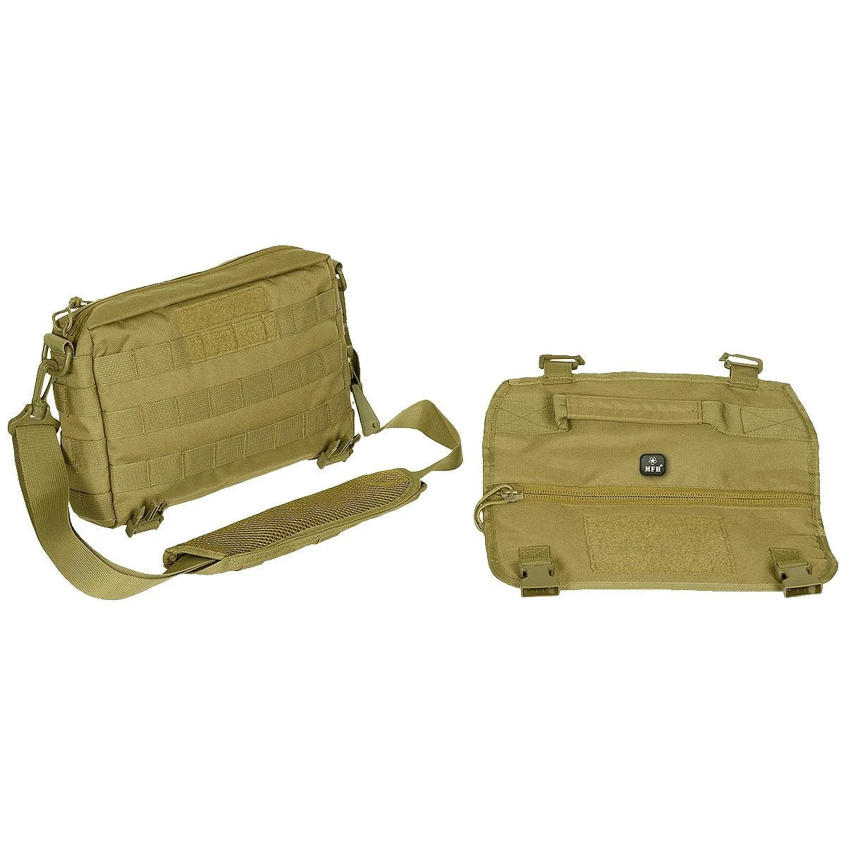 MFH MOLLE Shoulder Bag Padded Straps Coyote Tan 4 MFH MOLLE Shoulder Bag Padded Straps Coyote Tan - Image 2