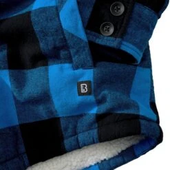 Brandit Lumber Hooded Jacket Black/Blue -Military1st Shop 3172 183 Brandit Lumber Jacket Hooded Black Blue 04