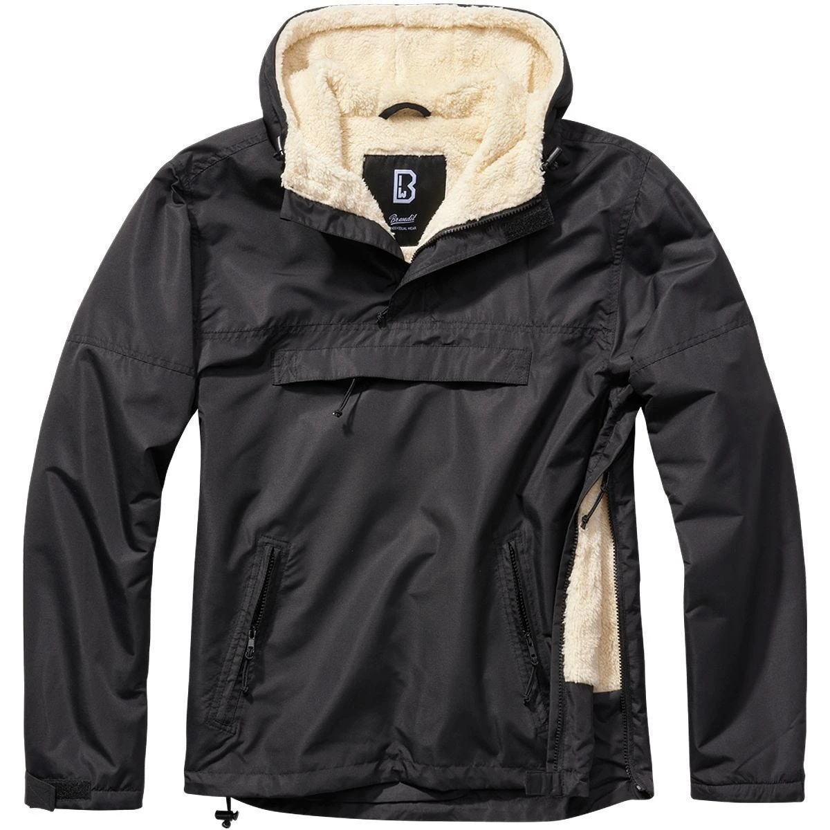 Brandit Windbreaker Sherpa Jacket Black 3 Brandit Windbreaker Sherpa Jacket Black