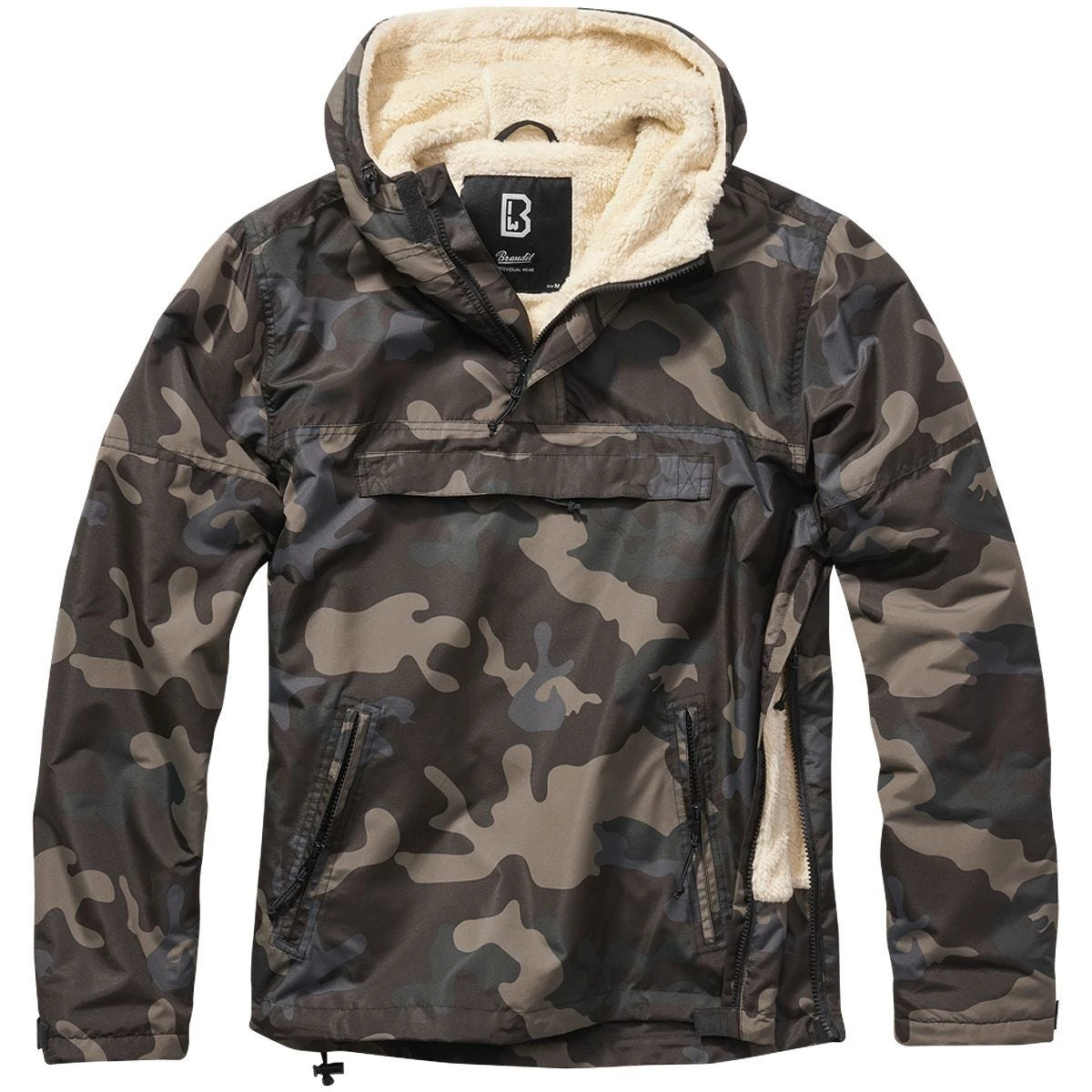 Brandit Windbreaker Sherpa Jacket Dark Camo 3 Brandit Windbreaker Sherpa Jacket Dark Camo