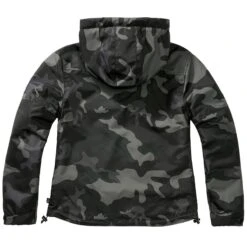 Brandit Ladies Windbreaker Front Zip Dark Camo -Military1st Shop 33113 4BranditLadiesWindbreakerFrontZipDarkCamo 002