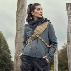 Brandit Ladies Windbreaker Front Zip Anthracite -Military1st Shop 33113 5 BranditLadiesWindbreakerFrontZipAnthracite 006