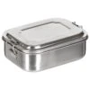 Fox Outdoor Stainless Steel Lunchbox 16x13x6.2cm -Military1st Shop 33416A Fox Outdoor Stainless Stee Lunchbox 16x13x6 01 1