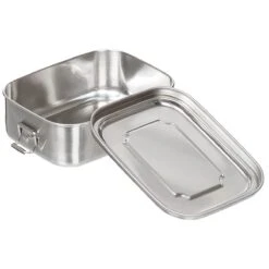 Fox Outdoor Stainless Steel Lunchbox 18x14x6.5cm 5 Fox Outdoor Stainless Steel Lunchbox 18x14x6.5cm -Military1st Shop 33416B Fox Outdoor Stainless Steel Lunchbox 18x14x6 02