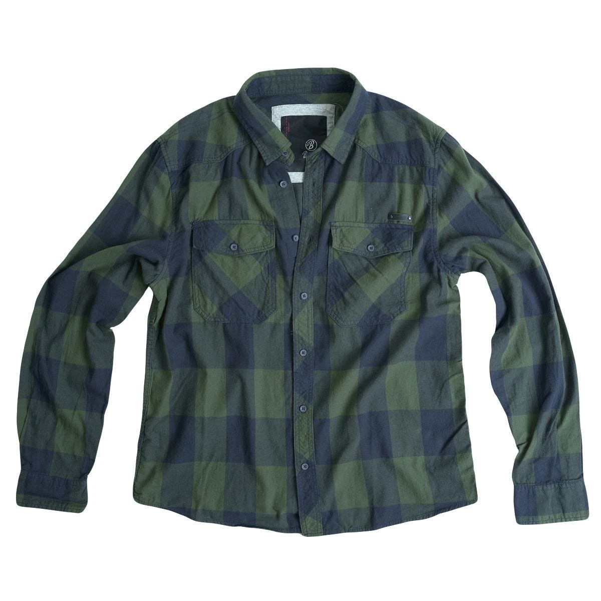 Brandit Check Shirt Olive/Blue 3 Brandit Check Shirt Olive/Blue