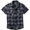 Brandit Half Sleeve Check Shirt Black/Grey
