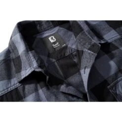 Brandit Half Sleeve Check Shirt Black/Grey -Military1st Shop 4032 28 Brandit Half Sleeve Check Shirt BlackGrey 05