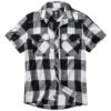 Brandit Half Sleeve Check Shirt White/Black