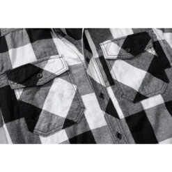 Brandit Half Sleeve Check Shirt White/Black -Military1st Shop 4032 46 Brandit Half Sleeve Check Shirt WhiteBlack 03