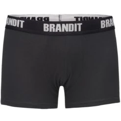Brandit Boxer Shorts Logo 2 Pack Black / Black -Military1st Shop 4501 brandit boxershorts logo black black 002