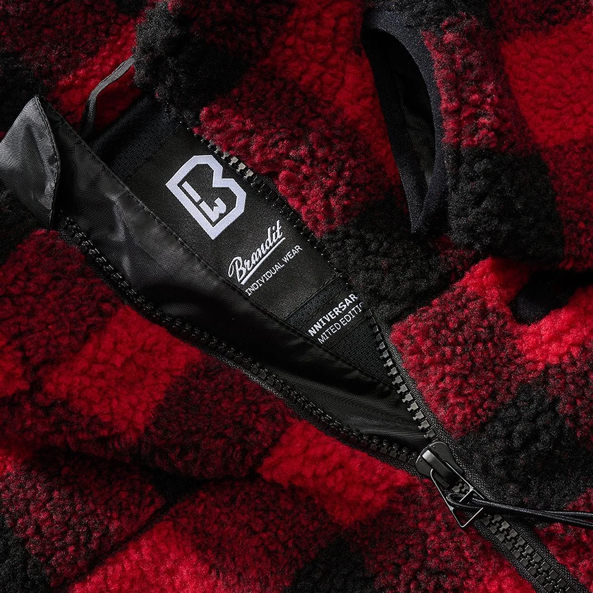 Brandit Teddyfleece Jacket Red/Black 8 Brandit Teddyfleece Jacket Red/Black - Image 6