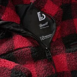 Brandit Teddyfleece Troyer Red/Black -Military1st Shop 5022 41 BRANDIT TEDDYFLEECE TROYER RED BLACK 004 3
