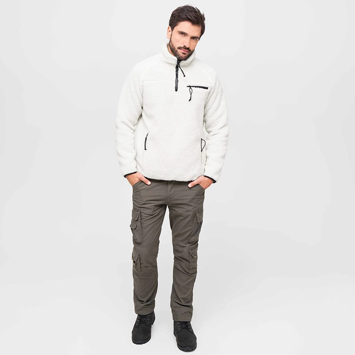 Brandit Teddyfleece Troyer White 4 Brandit Teddyfleece Troyer White - Image 2