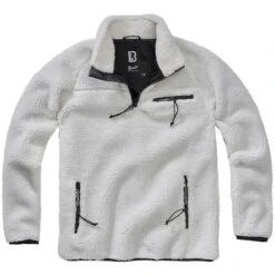 Brandit Teddyfleece Troyer White 8 Brandit Teddyfleece Troyer White -Military1st Shop 5022 7 BRANDIT TEDDYFLEECE TROYER WHITE 004 6