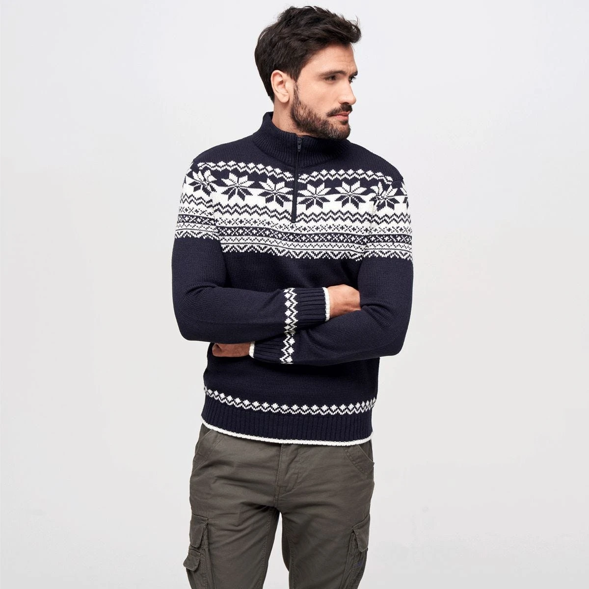 Brandit Troyer Norweger Pullover Navy 5 Brandit Troyer Norweger Pullover Navy - Image 3