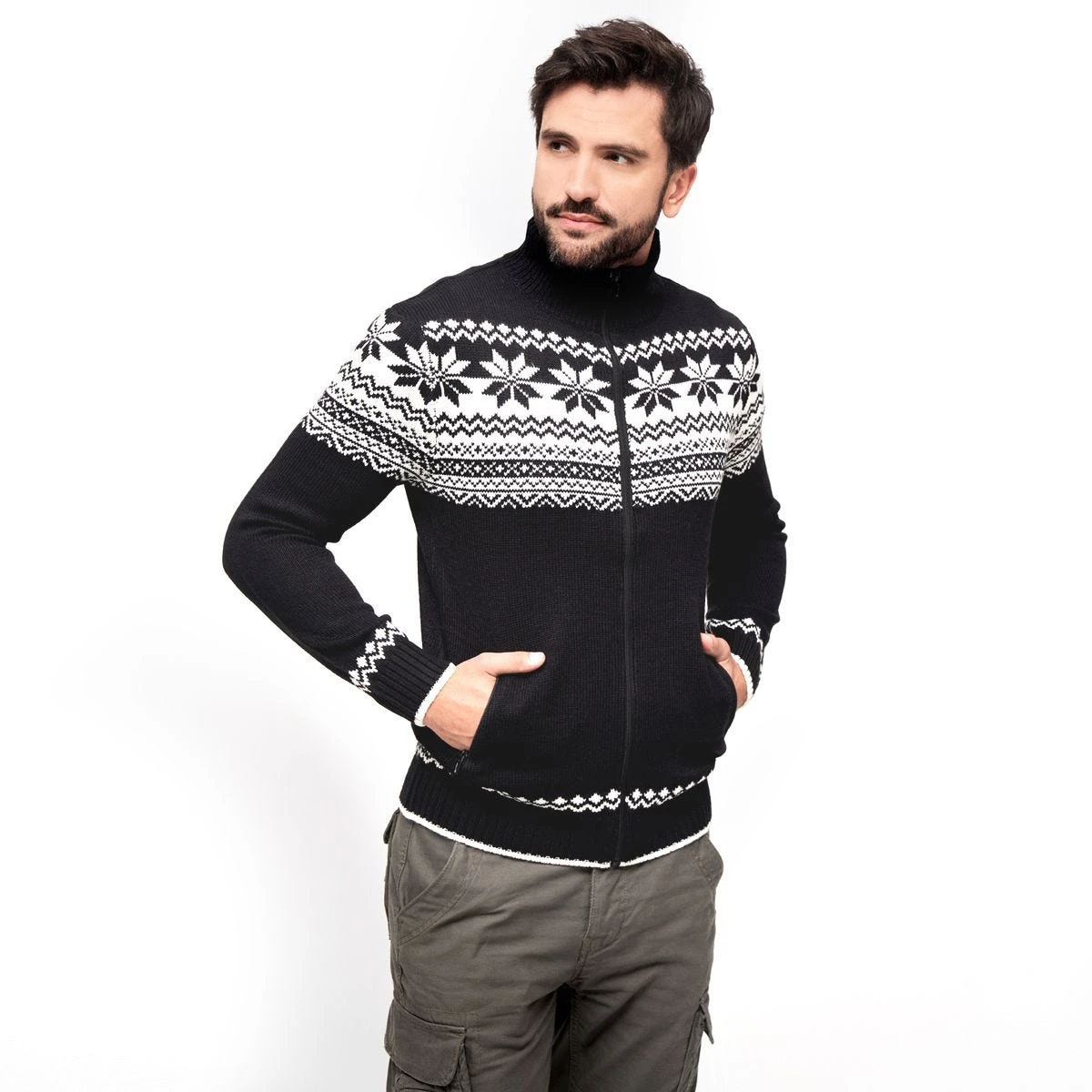 Brandit Cardigan Norweger Black 5 Brandit Cardigan Norweger Black - Image 3