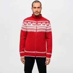 Brandit Cardigan Norweger Red -Military1st Shop 5030 38 Brandit Cardigan Norweger Red 4 2