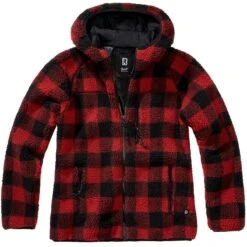 Brandit Ladies Teddyfleece Jacket Red / Black