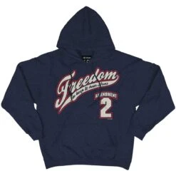 Military1st Shop 12 7.62 Design 2nd Amendment Freedom Hoodie Navy Heather