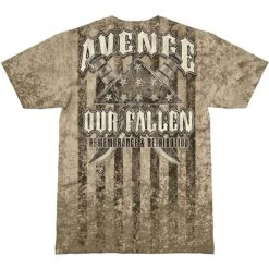 Military1st Shop -Military1st Shop 762 design avenge our fallen T Shirt Sand ALL 2