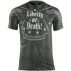 7.62 Design Liberty Or Death T-Shirt Charcoal -Military1st Shop 762 design liberty or death T Shirt Black NEW 1