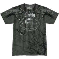 7.62 Design Liberty Or Death T-Shirt Charcoal -Military1st Shop 762 design liberty or death T Shirt Black NEW 3