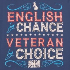 7.62 Design Veteran By Choice English T-Shirt Indigo Blue -Military1st Shop 762 design veteran by chance ALL 3 1