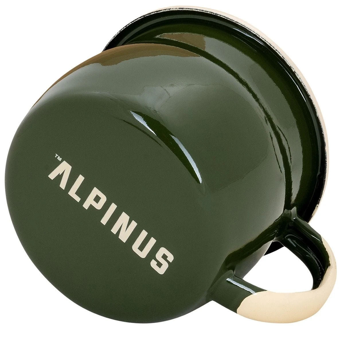 Alpinus Enamel Mug Chamois Green 4 Alpinus Enamel Mug Chamois Green - Image 2