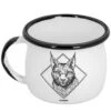 Alpinus Enamel Mug Lynx White 2 Alpinus Enamel Mug Lynx White -Military1st Shop AL18045 Alpinus Enamel Mug Lynx White 1