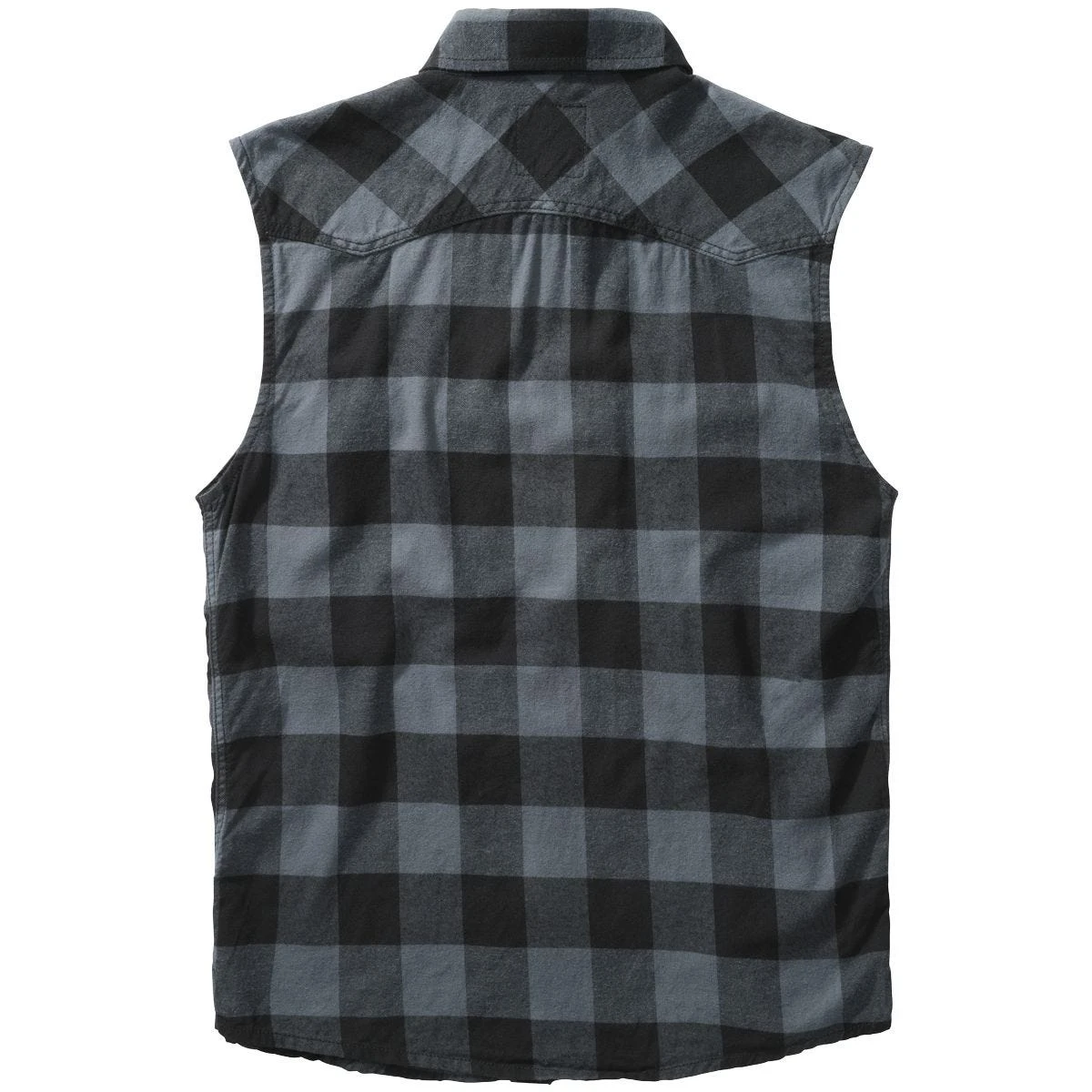 Brandit Checkshirt Sleeveless Black / Grey 4 Brandit Checkshirt Sleeveless Black / Grey - Image 2