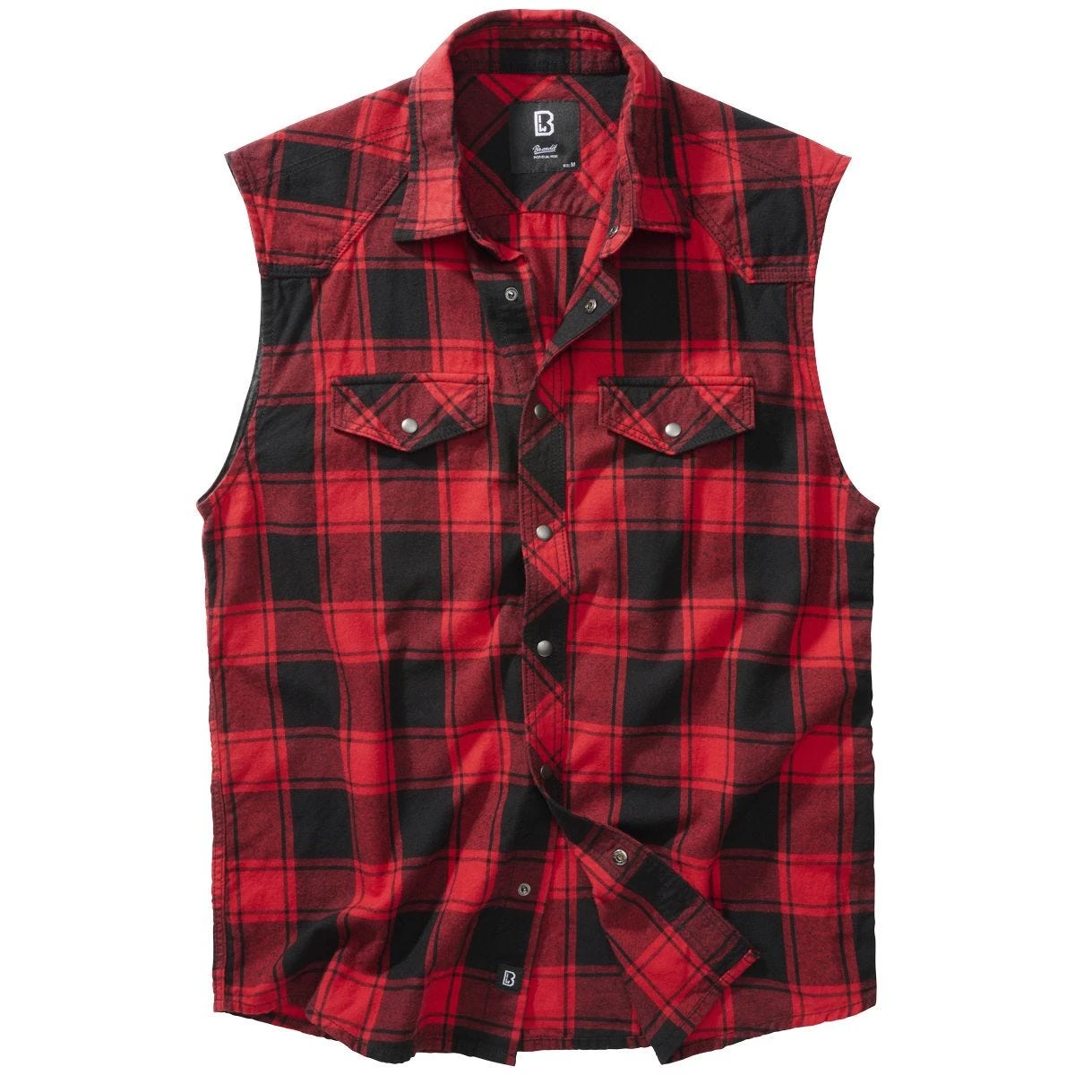 Brandit Checkshirt Sleeveless Red / Black 3 Brandit Checkshirt Sleeveless Red / Black