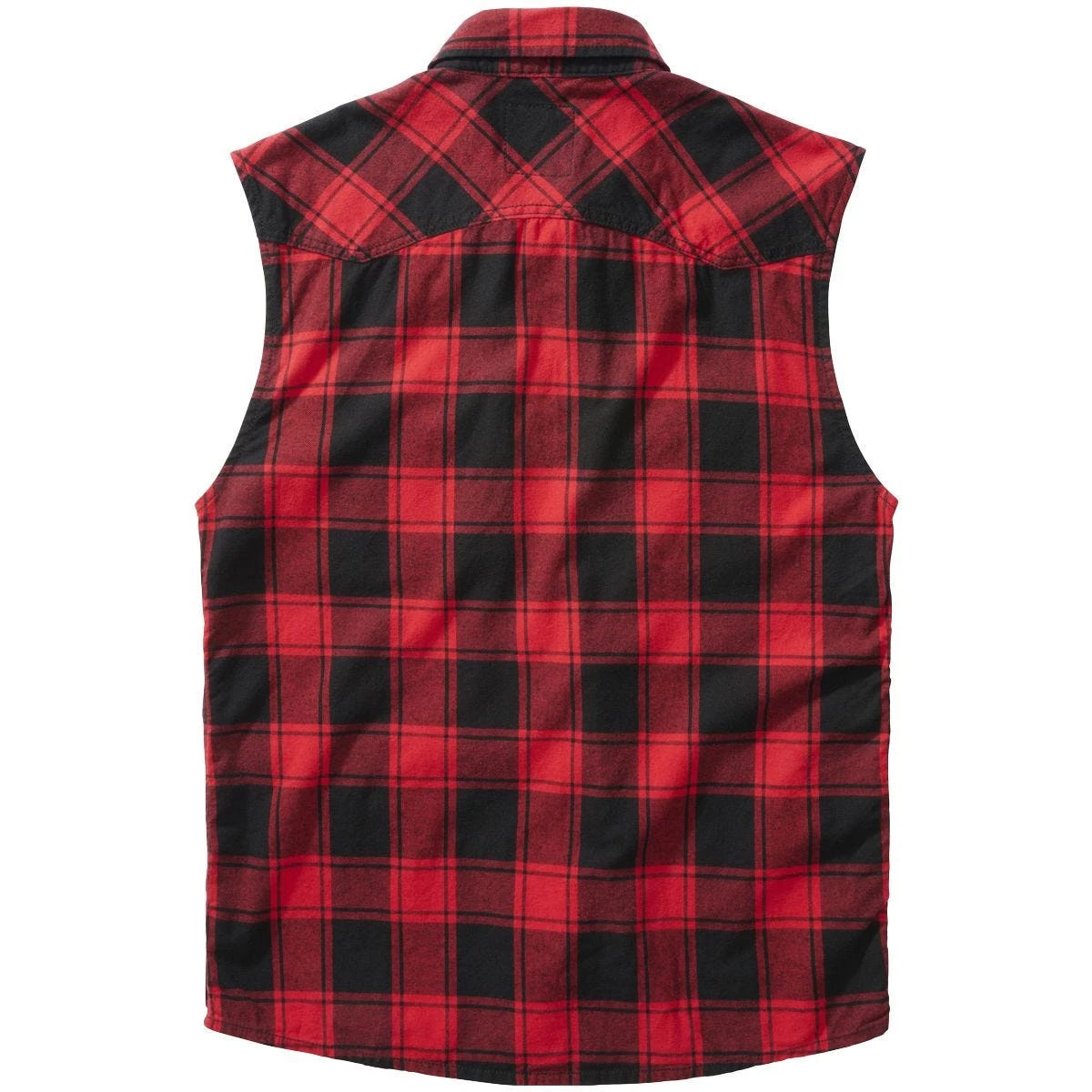 Brandit Checkshirt Sleeveless Red / Black 4 Brandit Checkshirt Sleeveless Red / Black - Image 2