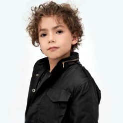 Brandit Kids M-65 Standard Jacket Black -Military1st Shop Brandit Kids M 65 Standard Jacket Black 4 1200x1200