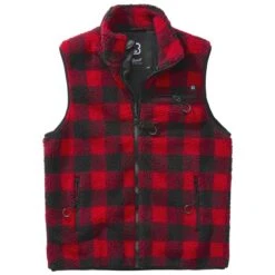 Brandit Teddyfleece Worker Vest Red/Black