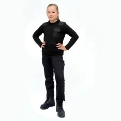 Brandit Kids BW Pullover Black -Military1st Shop BranditKidsBWPulloverBlack 4 1200x1200