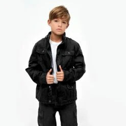 Brandit Kids Britannia Jacket Black -Military1st Shop BranditKidsBritanniaJacketBlack 3 1200x1200