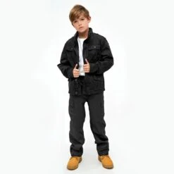 Brandit Kids Britannia Jacket Black -Military1st Shop BranditKidsBritanniaJacketBlack 4 1200x1200