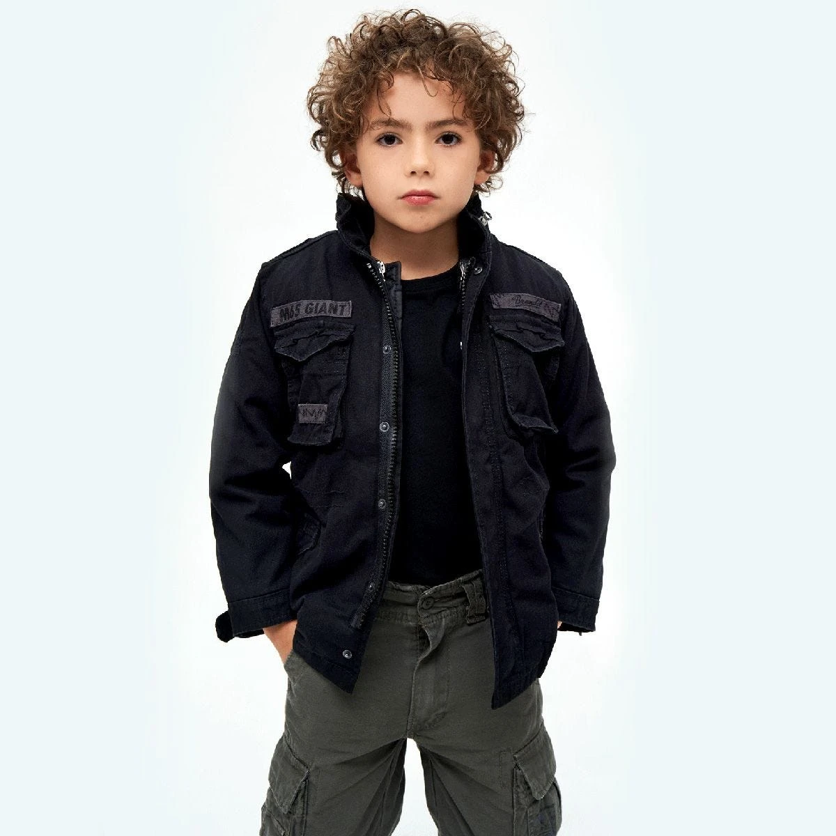 Brandit Kids M-65 Giant Jacket Black 5 Brandit Kids M-65 Giant Jacket Black - Image 3
