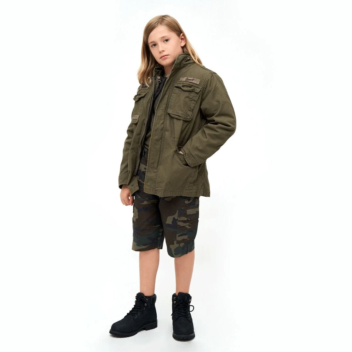 Brandit Kids M-65 Giant Jacket Olive 6 Brandit Kids M-65 Giant Jacket Olive - Image 4