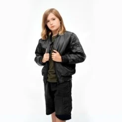 Brandit Kids MA1 Jacket Black -Military1st Shop BranditKidsMA1JacketBlack 3 1200x1200