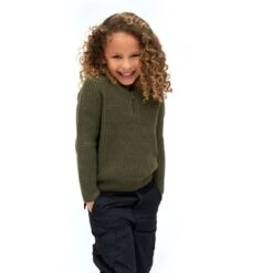 Brandit Kids Marine Pullover Troyer Olive -Military1st Shop BranditKidsMarinePulloverTroyerOlive 3 1200x1200