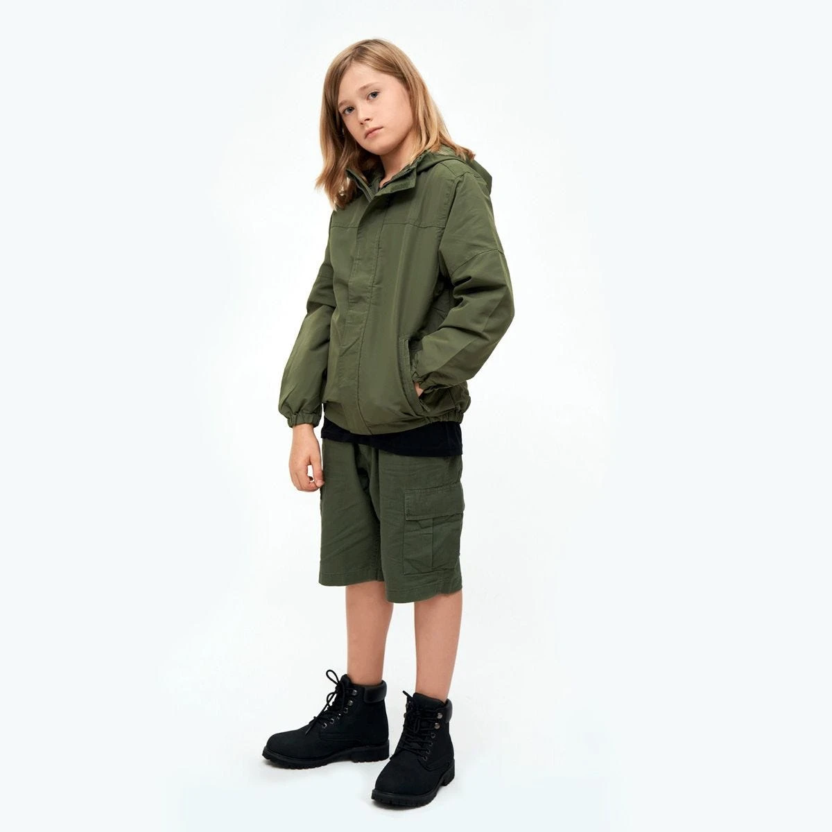 Brandit Kids Summer Windbreaker Front Zip Olive 6 Brandit Kids Summer Windbreaker Front Zip Olive - Image 4