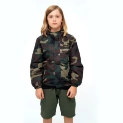 Brandit Kids Summer Windbreaker Front Zip Woodland -Military1st Shop BranditKidsSummerWindbreakerFrontZipWoodland 3 1200x1200