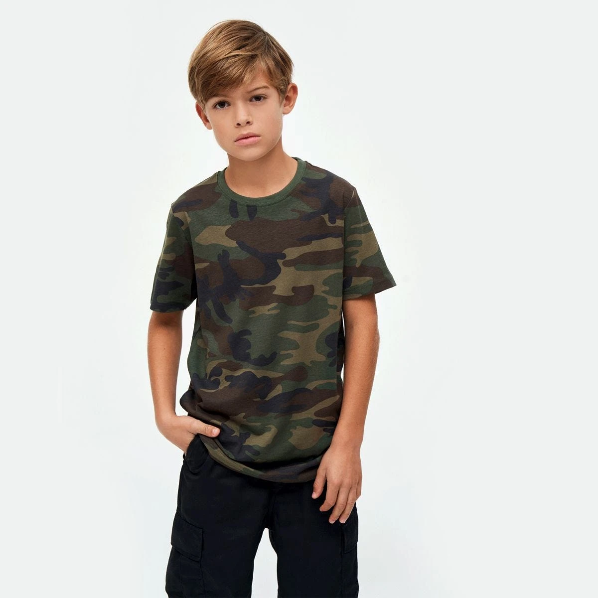Brandit Kids T-Shirt Woodland 4 Brandit Kids T-Shirt Woodland - Image 2