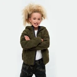 Brandit Kids Teddyfleece Hooded Jacket Olive -Military1st Shop BranditKidsTeddyfleeceHoodedJacketOlive 3 1200x1200