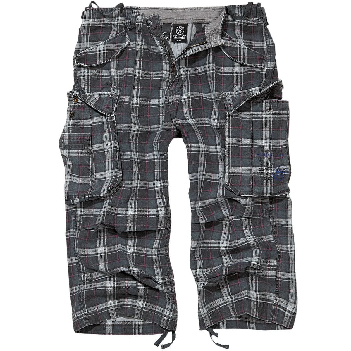 Brandit Industry Vintage 3/4 Shorts Dark Grey / Purple 3 Brandit Industry Vintage 3/4 Shorts Dark Grey / Purple